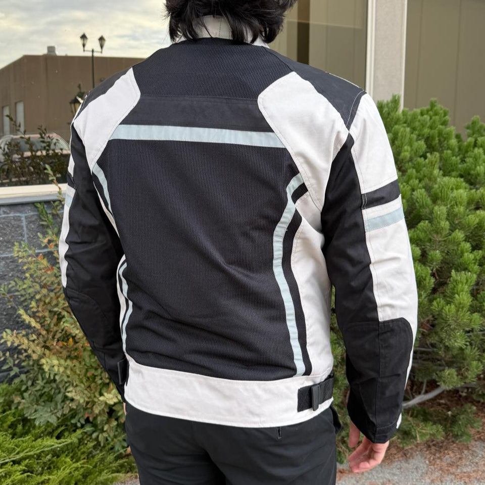 Men's Textile Motorcycle Jacket. Protective Armor, Reflective Strips & Multiple Pockets EX-STOCK Canada