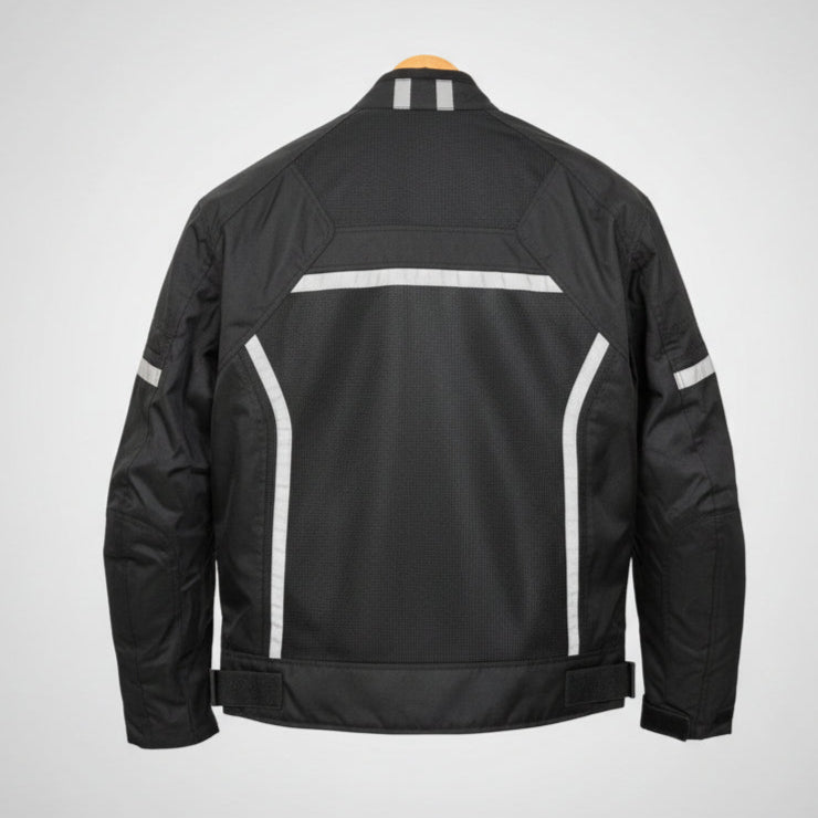 Men's Textile Motorcycle Jacket. Protective Armor, Reflective Strips & Multiple Pockets EX-STOCK Canada