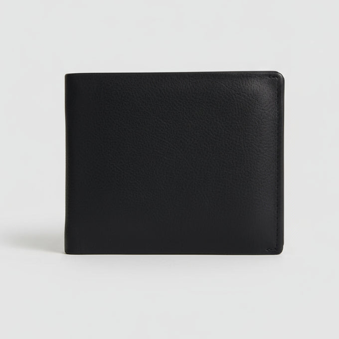 Portafoglio da uomo RFID bifold con sportello per carta d'identità a sinistra