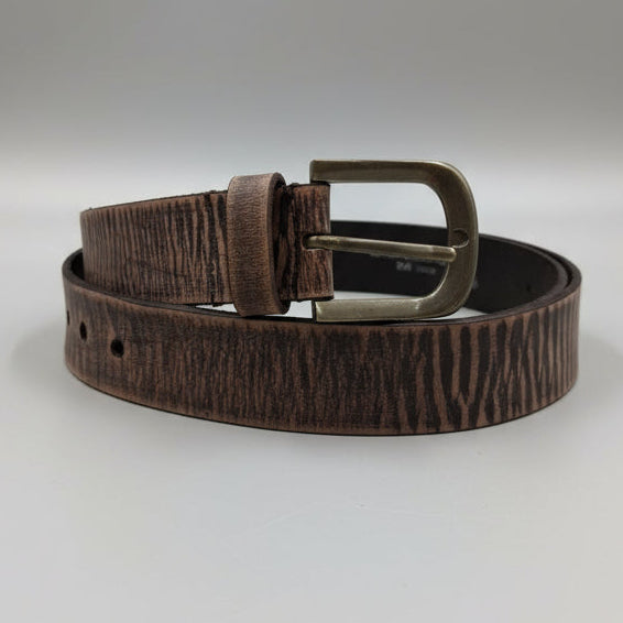 Men's Classic Matte Distressed Variegated Leather Belt EX-STOCK Canada
