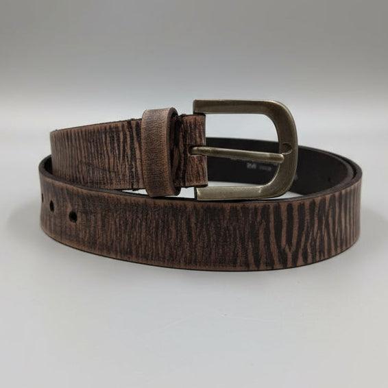 Cinturón de cuero desgastado variegado clásico para hombresEX-STOCK Canada