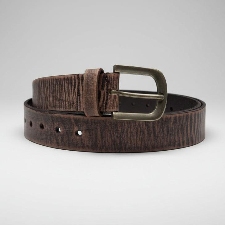Cinturón de cuero desgastado variegado clásico para hombresEX-STOCK Canada