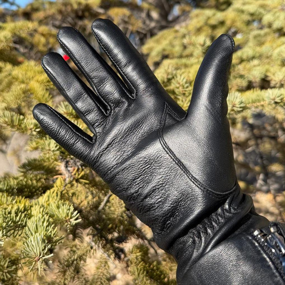 Guanti da donna in pelle di pecora con touchscreen e fodera in misto lanaEX-STOCK Canada