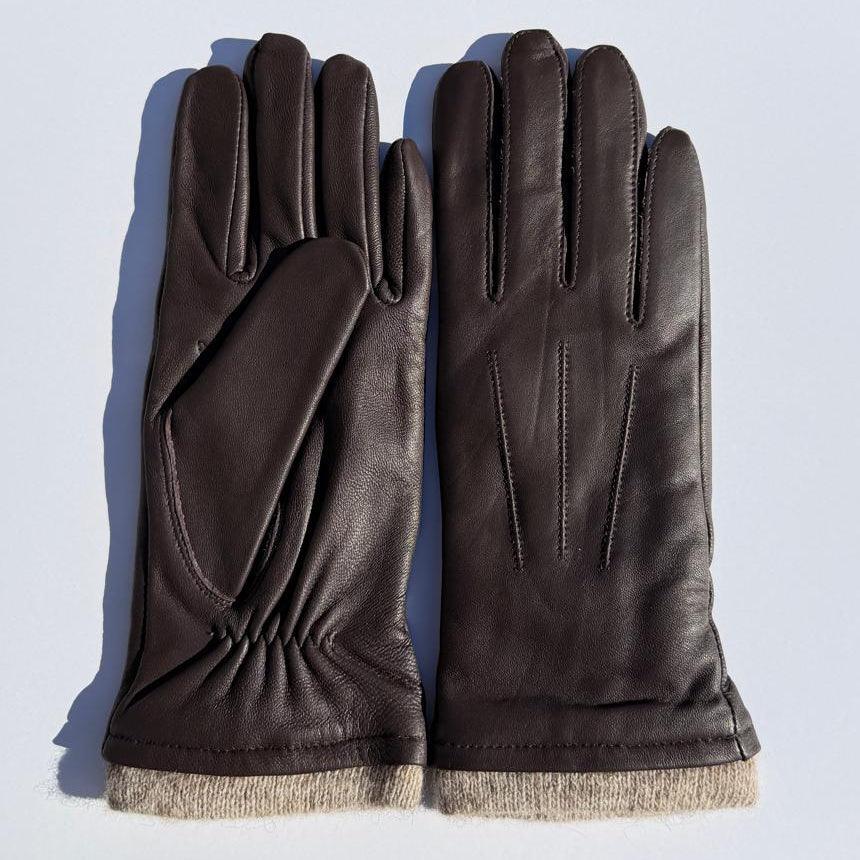 Guanti da donna in pelle di pecora con touchscreen e fodera in misto lanaEX-STOCK Canada