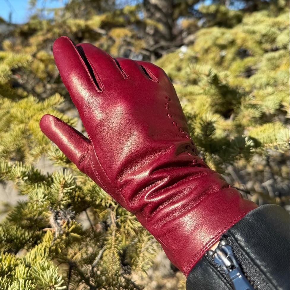 Women's Drum Dyed Lamb Leather Gloves with Wool Blend Lining EX-STOCK Canada