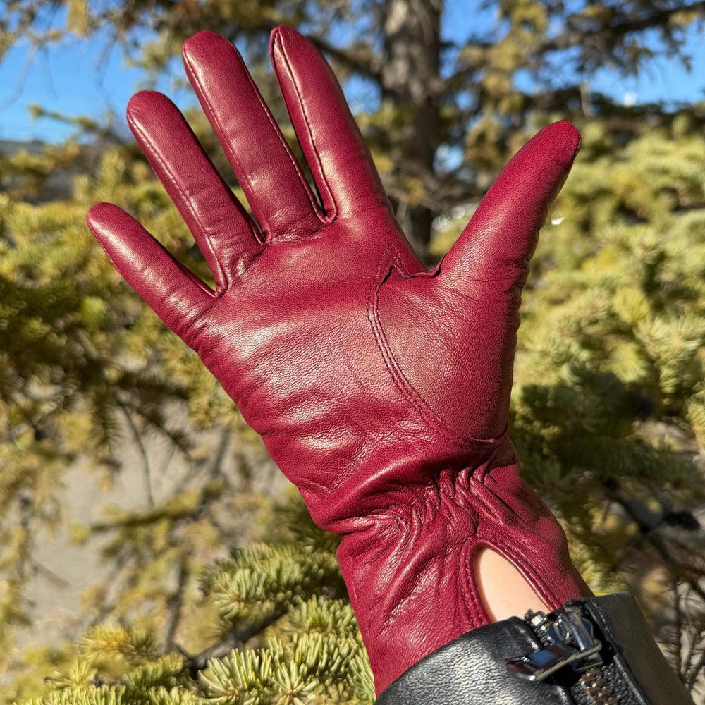 Women's Drum Dyed Lamb Leather Gloves with Wool Blend Lining EX-STOCK Canada