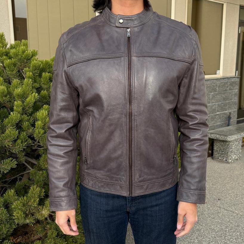 Giacca da uomo in pelle di agnello bicoloreEX-STOCK Canada