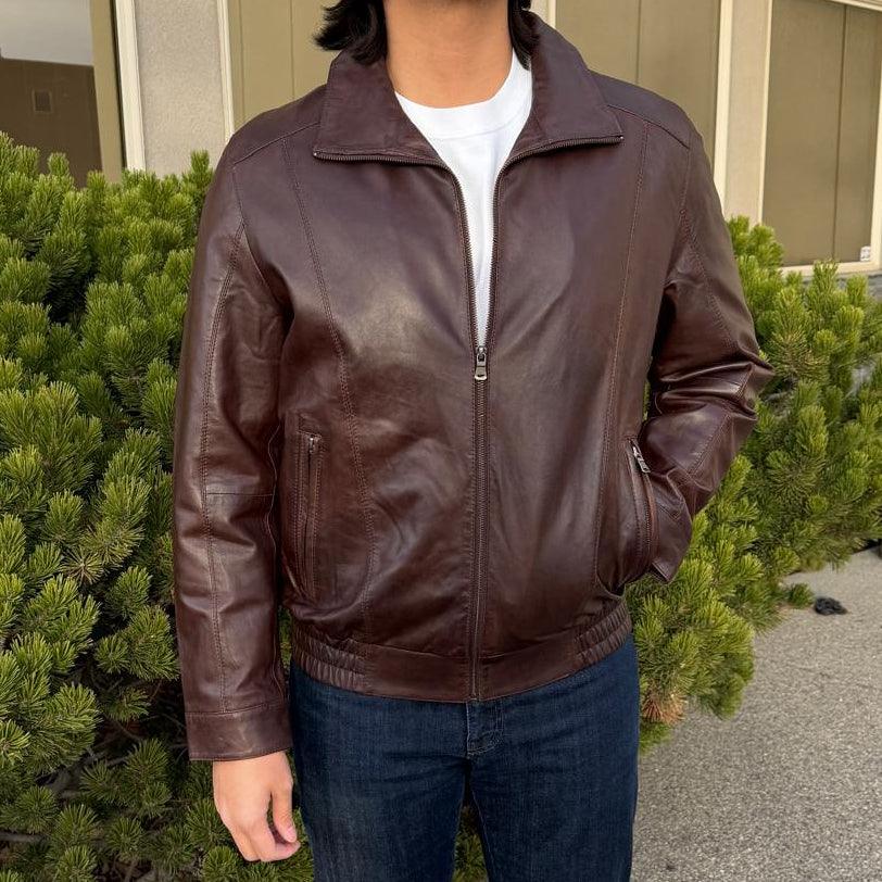Giacca Bomber da Uomo BOL in Pelle di AgnelloEX-STOCK Canada