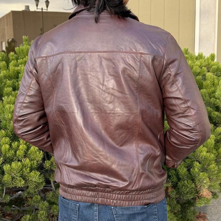 Giacca Bomber da Uomo BOL in Pelle di AgnelloEX-STOCK Canada