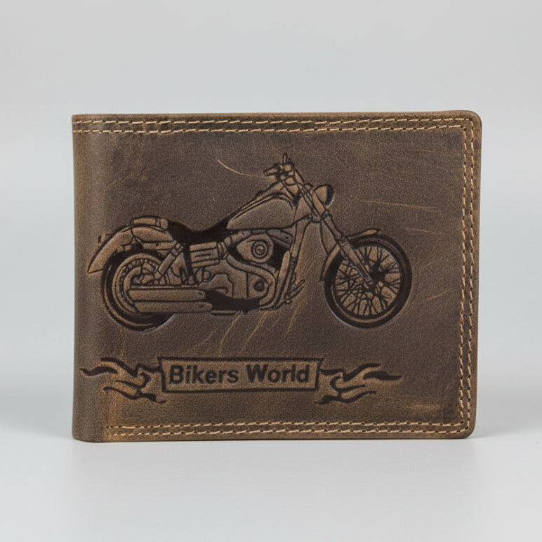 Viceroy Men's Bike Embossed Leather Wallet EX-STOCK Canada