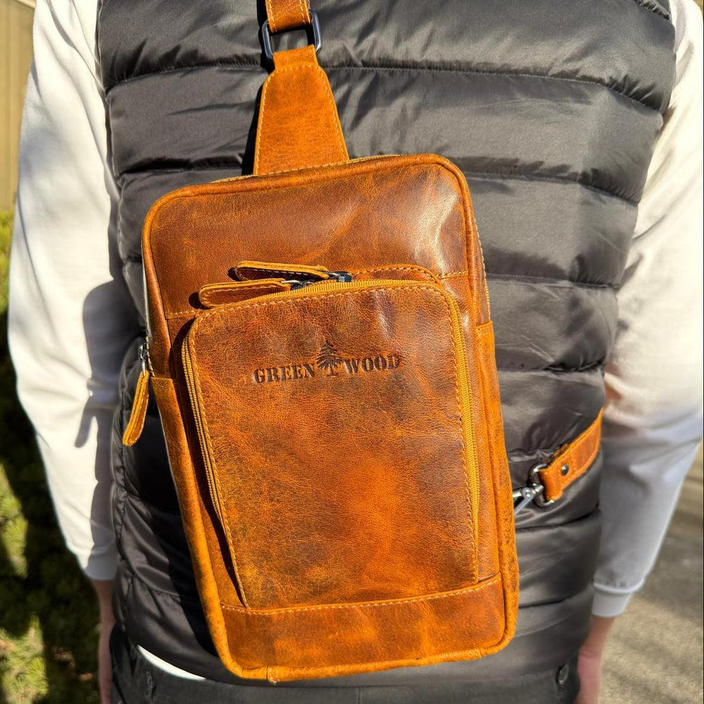 Zaino Borsa a tracolla Hamilton in pelle Greenwood - EX-STOCK Canada