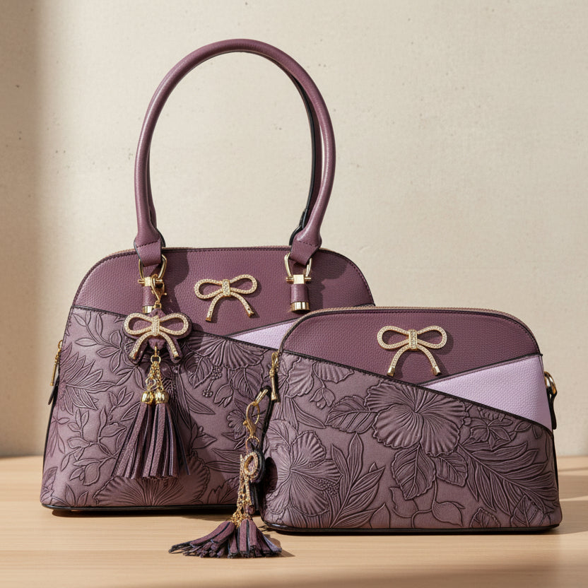 Temptation Italien Kunstleder Kleine Umhängetasche mit Blumenmuster | EX-STOCK Canada