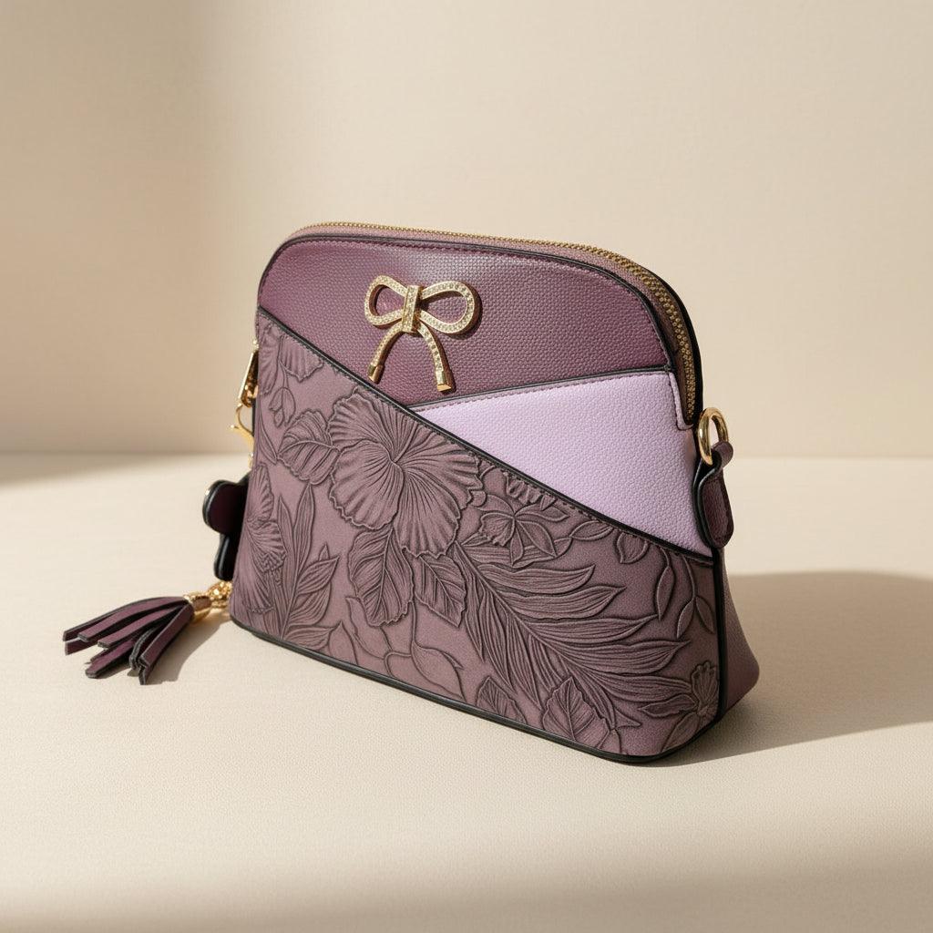 Temptation Italien Kunstleder Kleine Umhängetasche mit Blumenmuster | EX-STOCK Canada