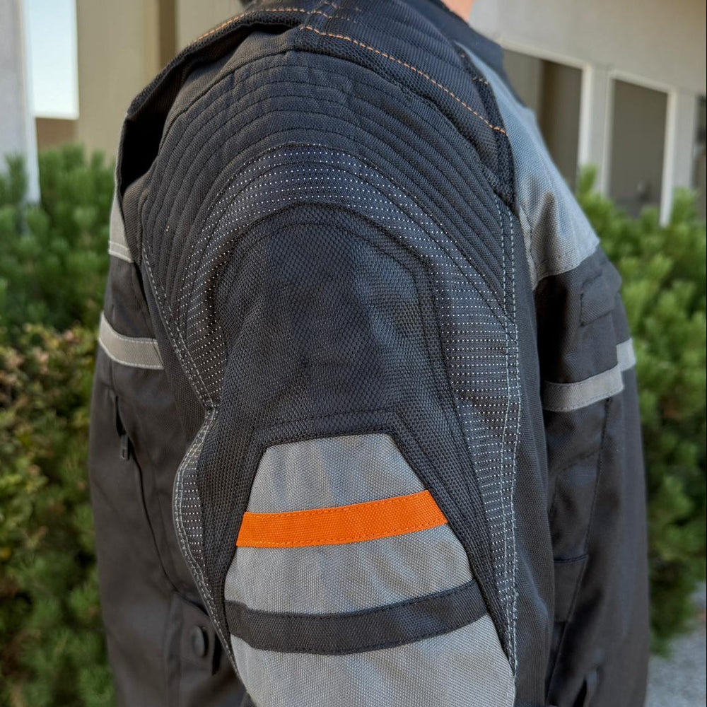 Open Road Herren Rüstungstextil-Motorradjacke