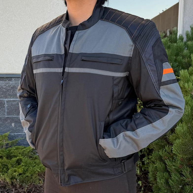 Open Road Herren Rüstungstextil-Motorradjacke