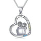 White Gold Plated Sterling 925 Silver Cubic Zirconia Granny Necklace - EX-STOCK Canada