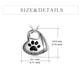 White Gold Plated Sterling 925 Silver Pet Paw Urn Necklace - EX-STOCK Canada