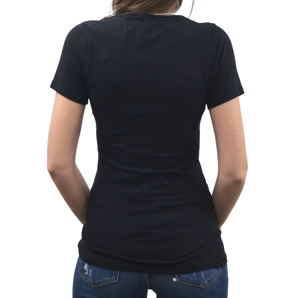 T-shirt a V del Far West con testa di toro e cactusEX-STOCK Canada