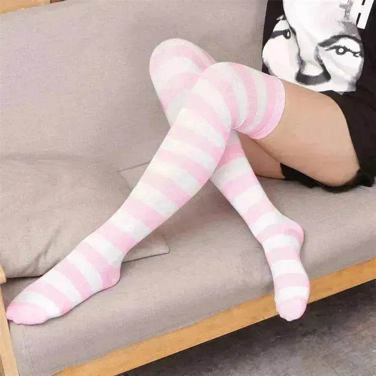 Wild striped long tube bottoming socks - EX-STOCK Canada