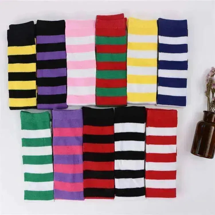 Chaussettes longues à rayures sauvages avec fond en tube - EX-STOCK CANADA