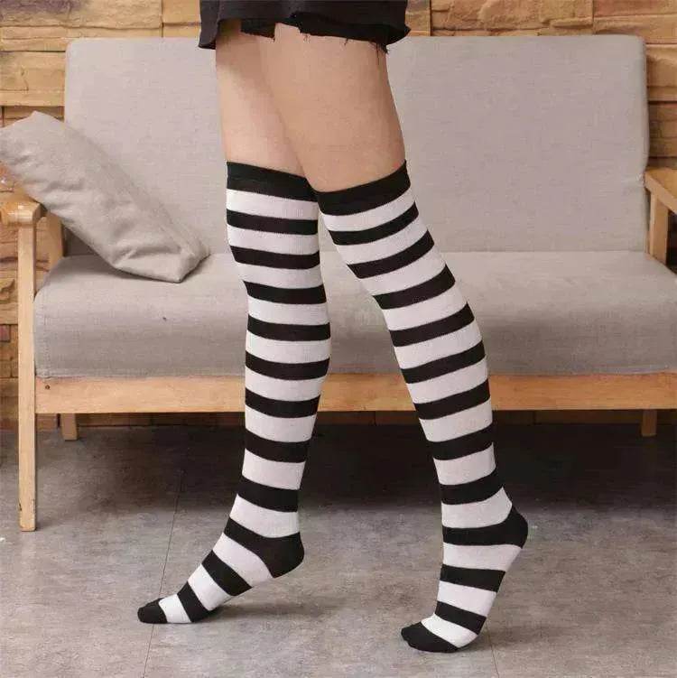 Wild striped long tube bottoming socks - EX-STOCK Canada