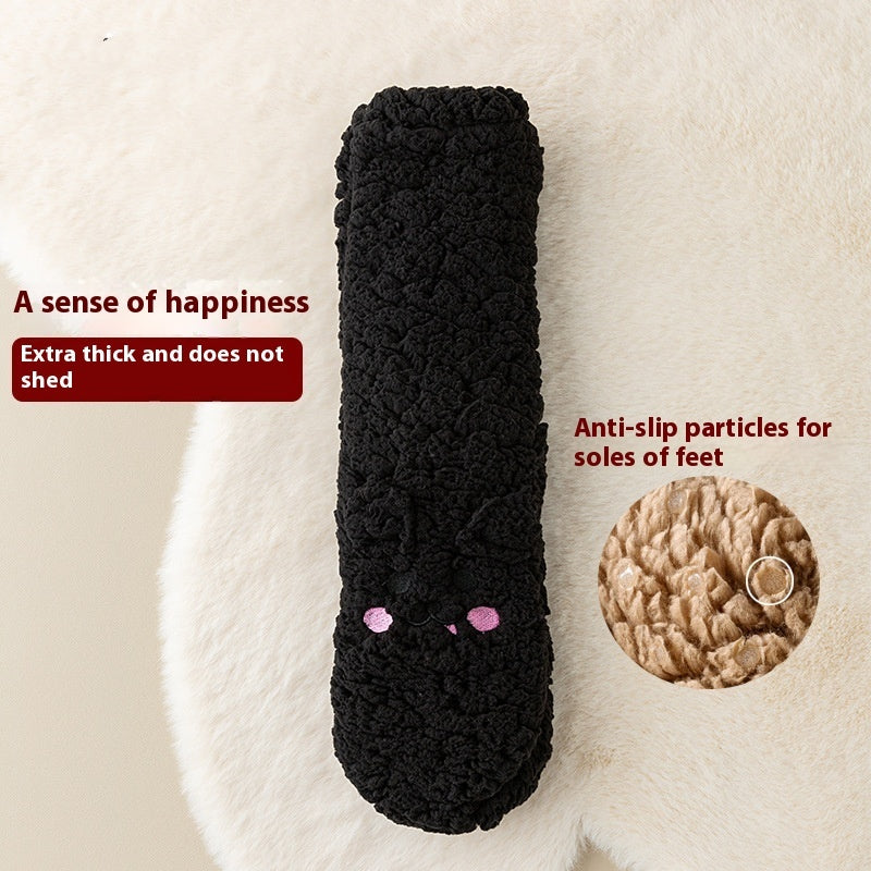Winter Floor Socks Velvet Thicken Warm Coral Velvet Cute Socks Japanese-style Home Footwear Non-slip Socks New Year Gifts Winter Gadgets EX-STOCK Canada