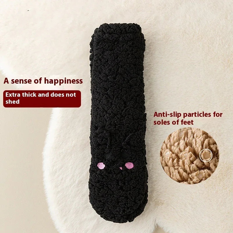 Winter-Bodensocken Samt Verdickte Warme Korallsamt Süsse Socken Japanischer Stil Hausschuhe Rutschfeste Socken Neujahrsgeschenke WintergadgetsEX-STOCK Canada