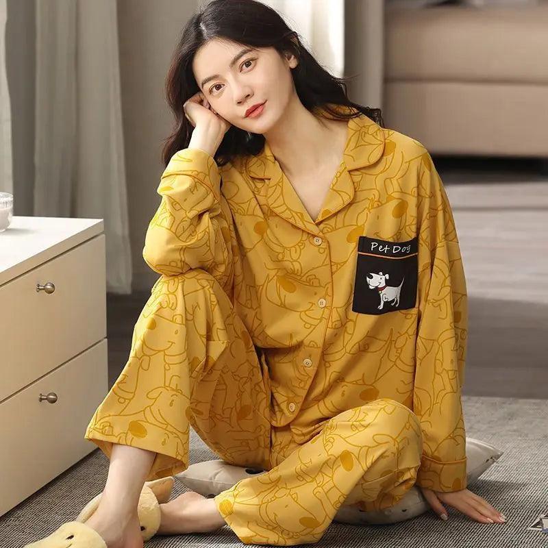 Pyjamas pour femmes automne et hiver dessin animé - EX-STOCK Canada