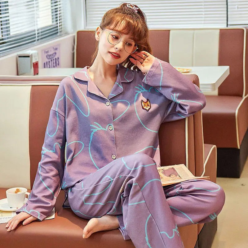 Women Autumn And Winter Cartoon Pajamas - EX-STOCK Canada