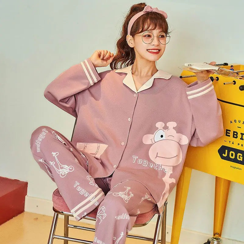 Women Autumn And Winter Cartoon Pajamas - EX-STOCK Canada