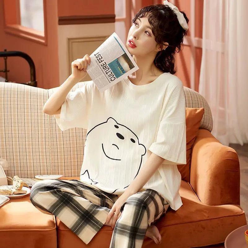 Pyjamas pour femmes automne et hiver dessin animé - EX-STOCK Canada