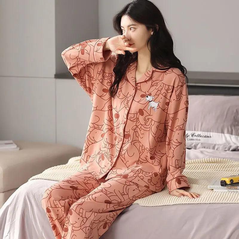 Pyjamas pour femmes automne et hiver dessin animé - EX-STOCK Canada