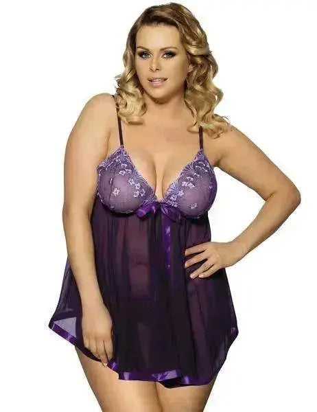 Women Charming Lingerie Big Code Sleepwear Sleep dress - EX-STOCK Canada