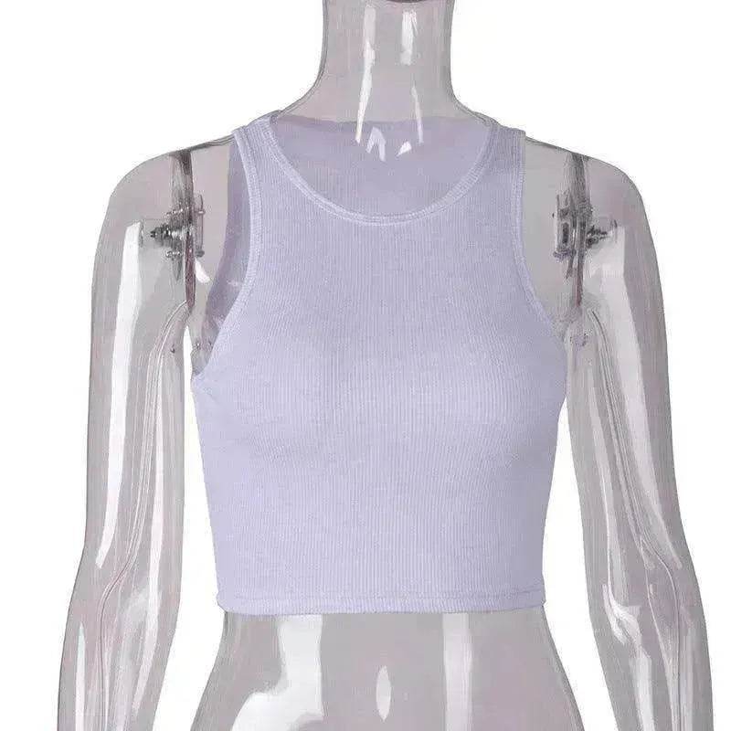 Women T-shirt Charming Sleeveless Camisole Crop Top Tank Top - EX-STOCK Canada