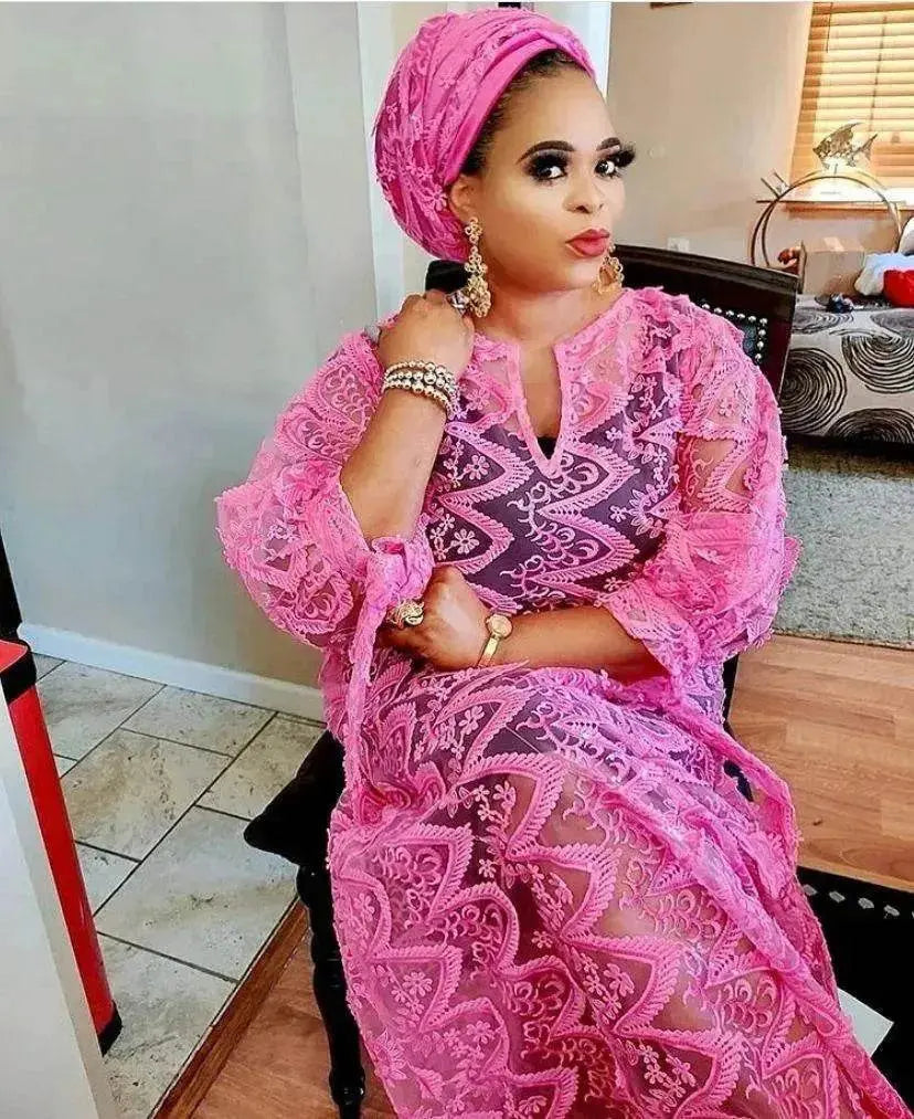 Women's Arab Style Loose Lace Long Dress - EX-STOCK Canada