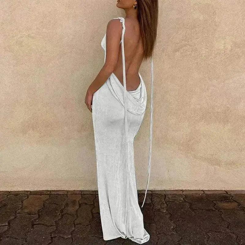 Women's Backless Charming Strap Slim Dress Tube Top Halter Dress Club Party Beach Outfits Summer - EX-STOCK Canada