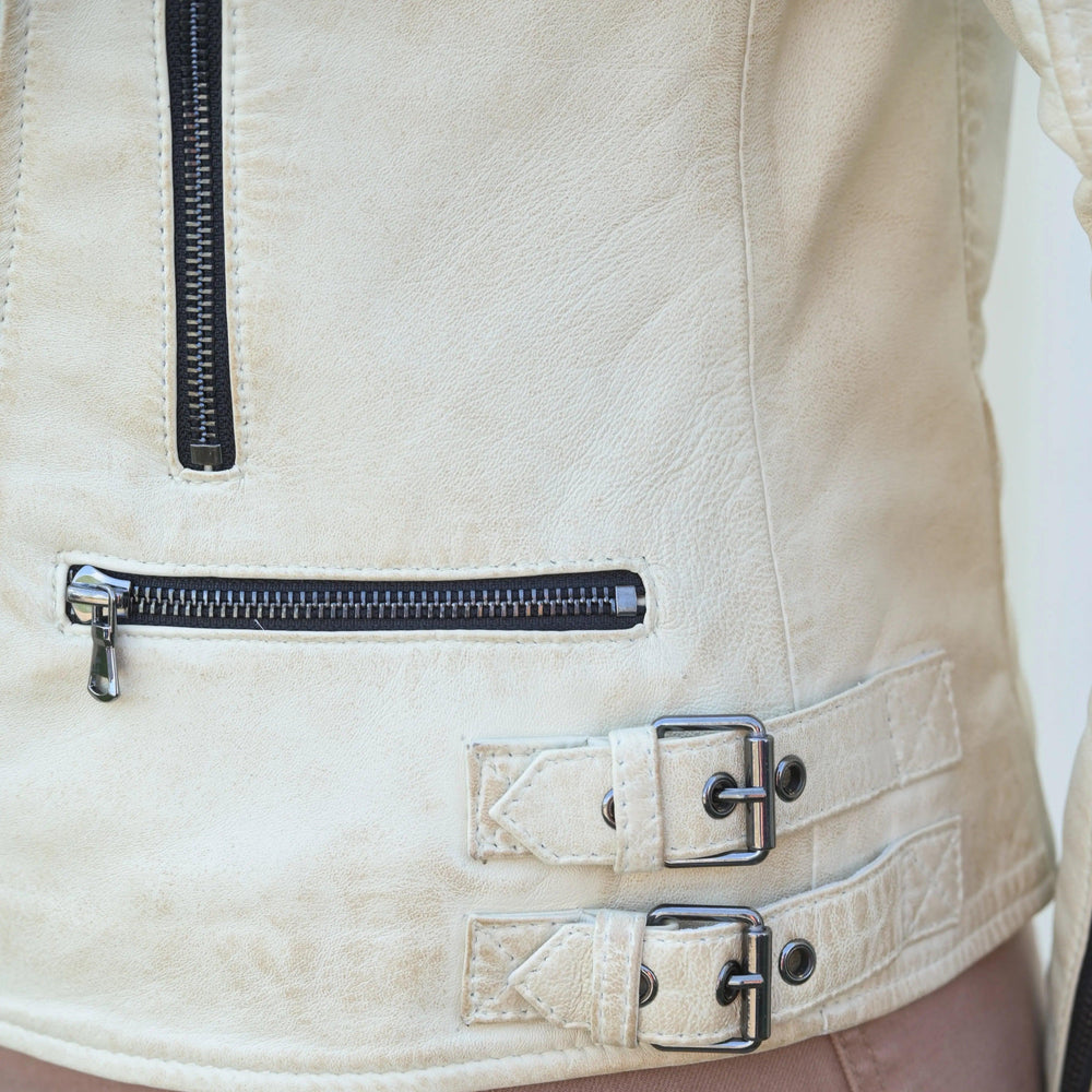 Damen Biker-Look SchafslederjackeEX-STOCK Canada