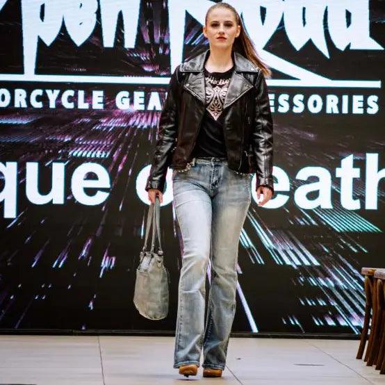 Damen Biker-Look SchafslederjackeEX-STOCK Canada