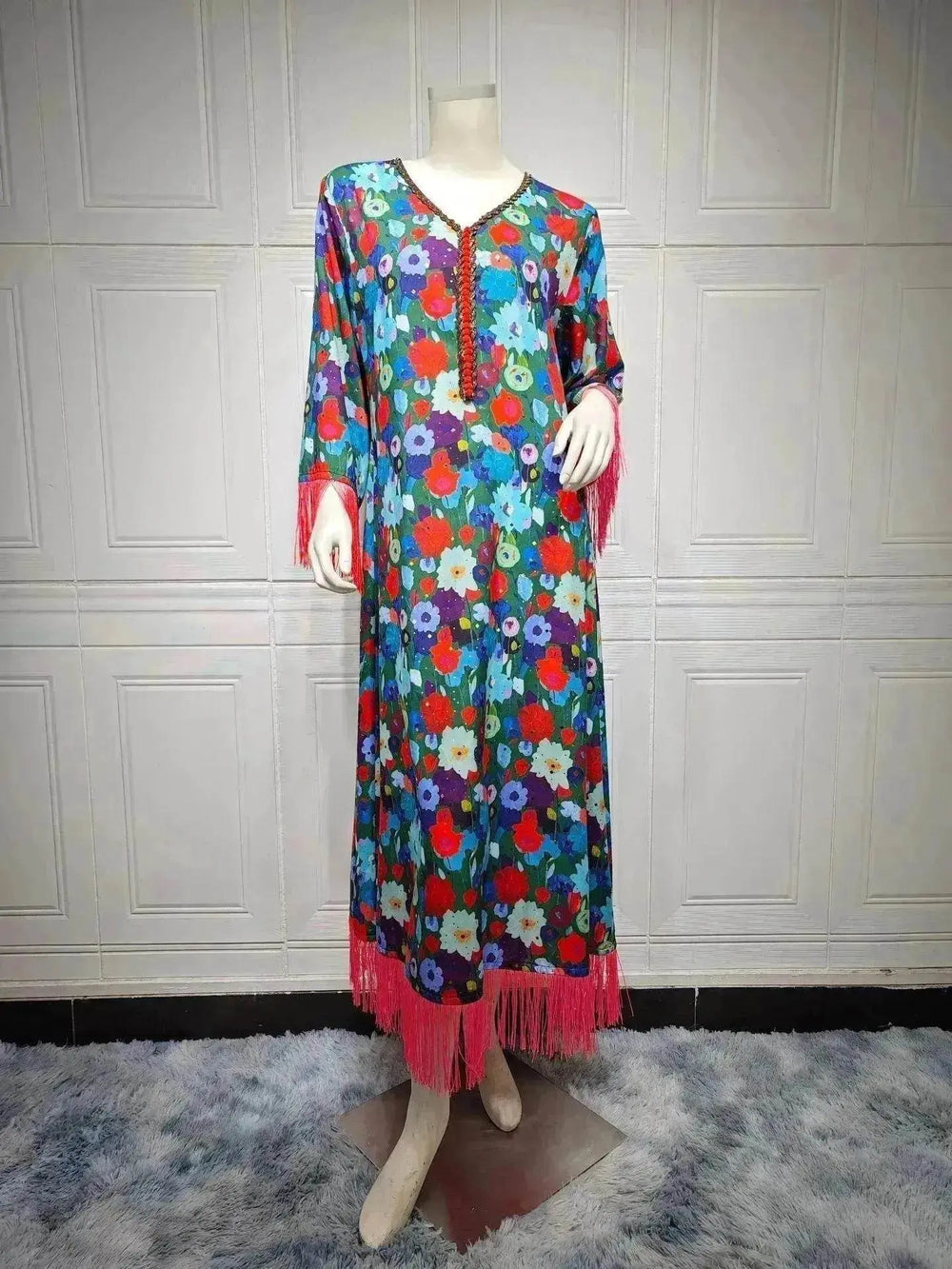 Women's Bronzing Printed Casual Dubai Arab Robe - EX-STOCK Canada