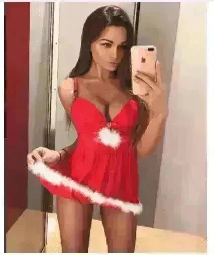 Women's Sexy Lingerie Sling Christmas Holiday Costume Set - EX-STOCK CANADA