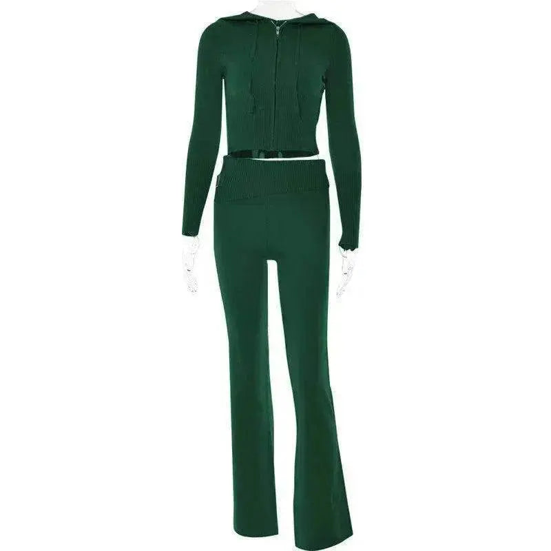 Women's Comfortable Hoodie Leisure Charming Long Sleeve Sweater And High Waist Long Pants Suit - EX-STOCK Canada