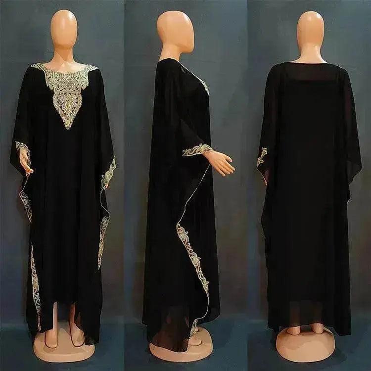 Robe arabe pour femmes avec dentelle brodée EX-STOCK Canada