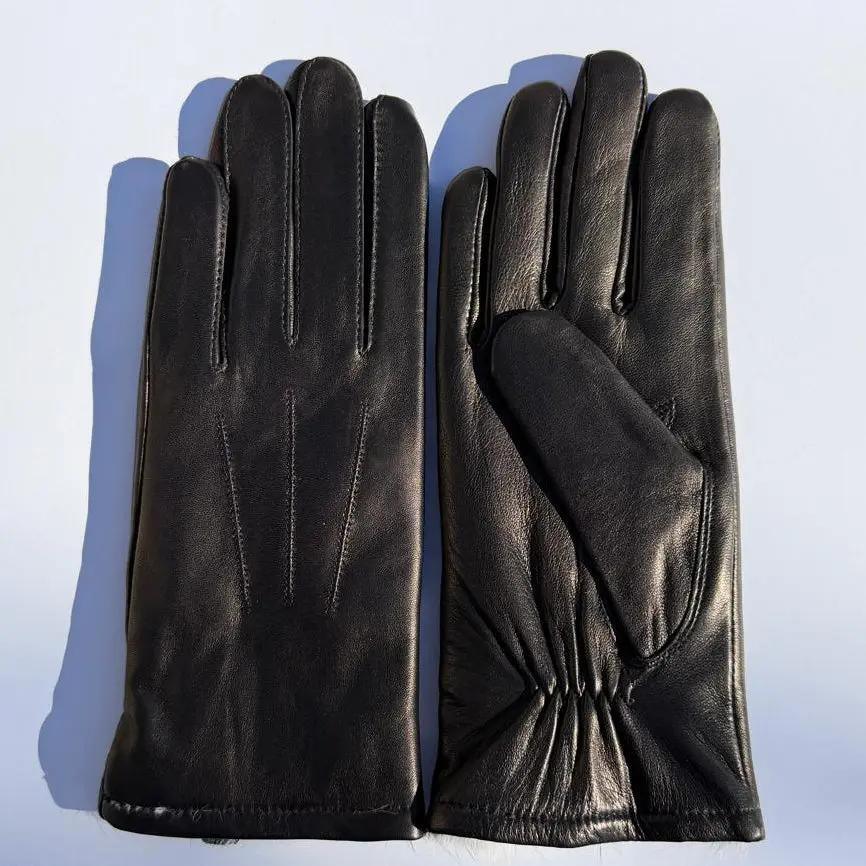 Women's Drum Dyed Lamb Leather Gloves with Luxurious Rabbit Fur Trim EX-STOCK Canada