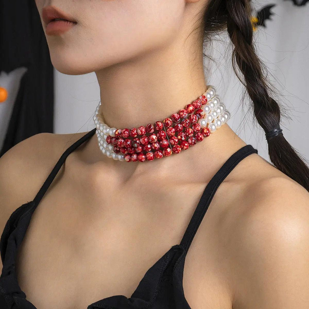 Collier femme mode gothique perle - EX-STOCK Canada