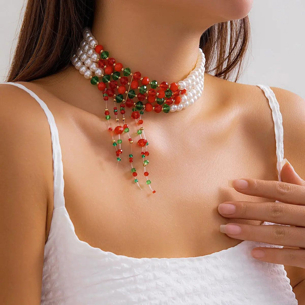 Collier femme mode gothique perle - EX-STOCK Canada