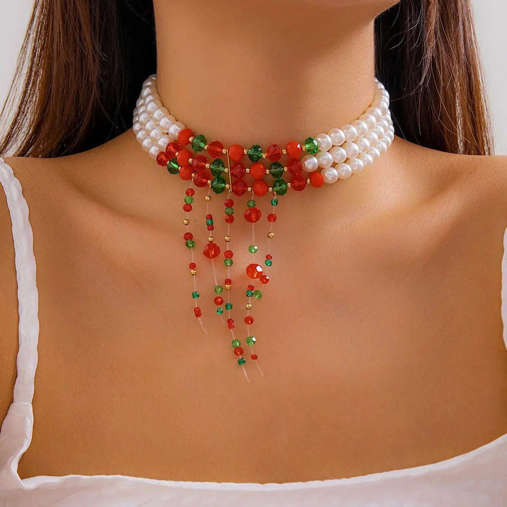 Collier femme mode gothique perle - EX-STOCK Canada