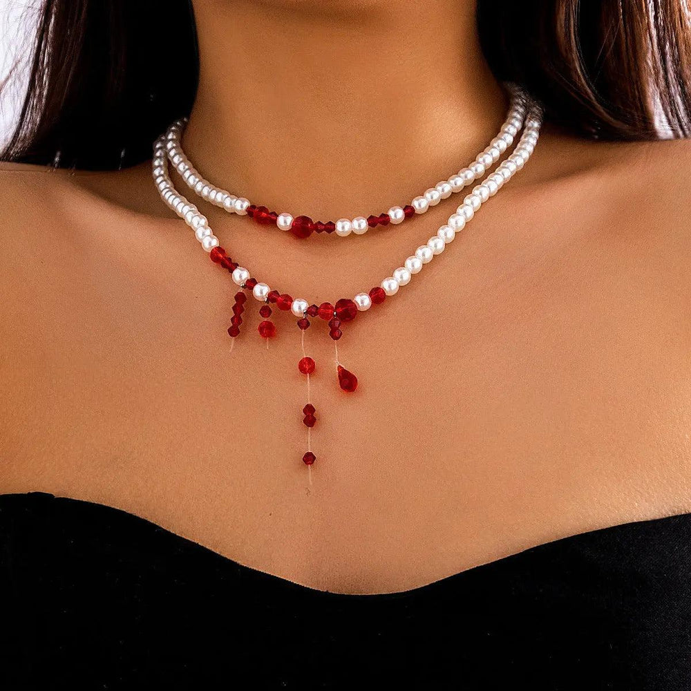 Collier femme mode gothique perle - EX-STOCK Canada