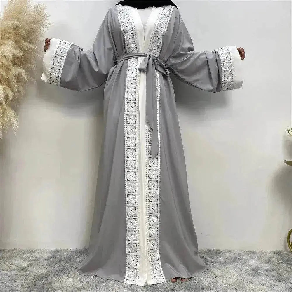 Women's Fashion Patchwork Lace Arab Robe - EX-STOCK Canada