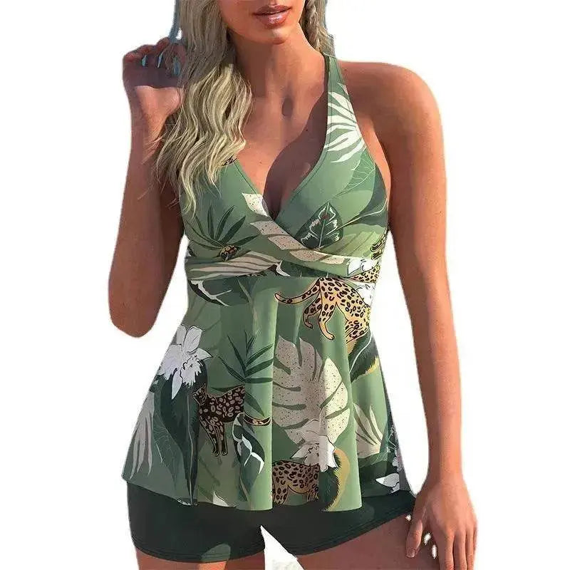 Women's Fashion Printed Split Boxer Swimsuit - EX-STOCK Canada