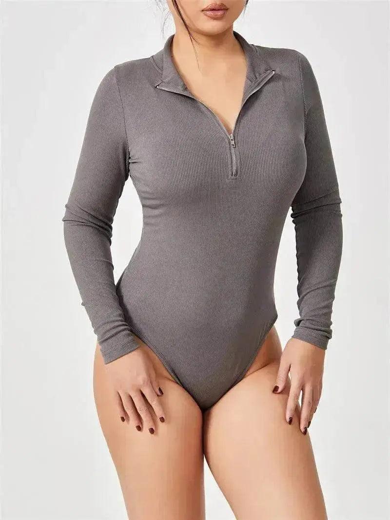 Body à manches longues tendance pour femmes, haut sans couture, gainant, combinaison sculptante - EX-STOCK Canada